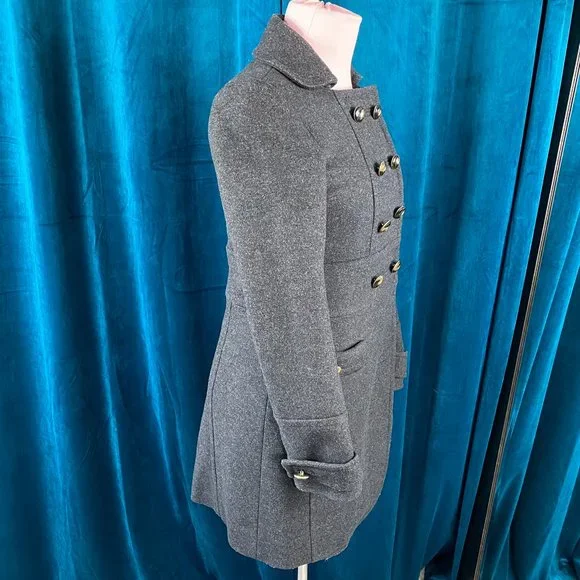 Marc by Marc Jacobs Double Breasted Wool Blend Coat Gray - Picture 5 of 16